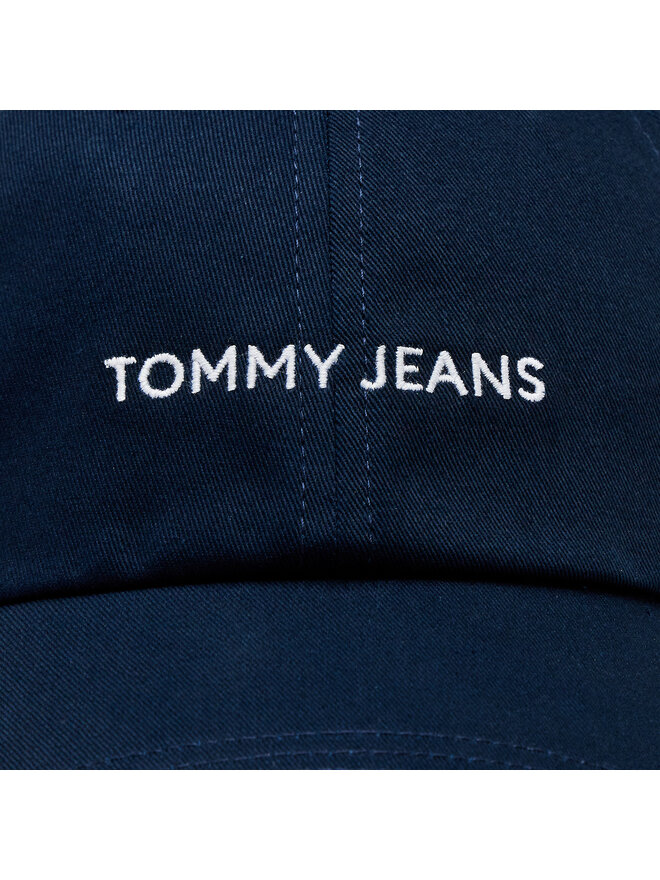Tommy Jeans Czapka z daszkiem Tommy Jeans Linear Logo AW0AW15845 Granatowy