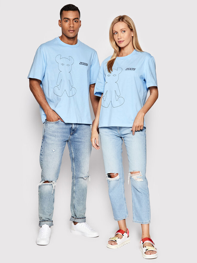 2005 2005 T-Shirt Unisex Horned Himmelblau Relaxed Fit