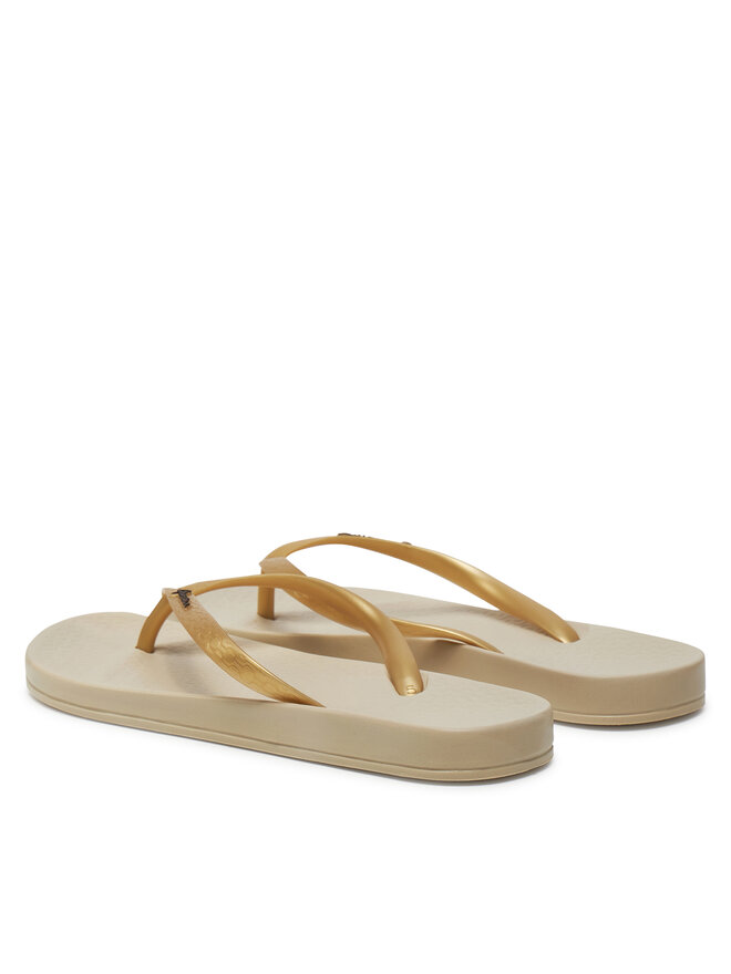 Tongs Ipanema Anatomica Tan Femme - Noir/Doré - Semelle Anatomique Confort - Taille 38 EU - 100% PVC Léger