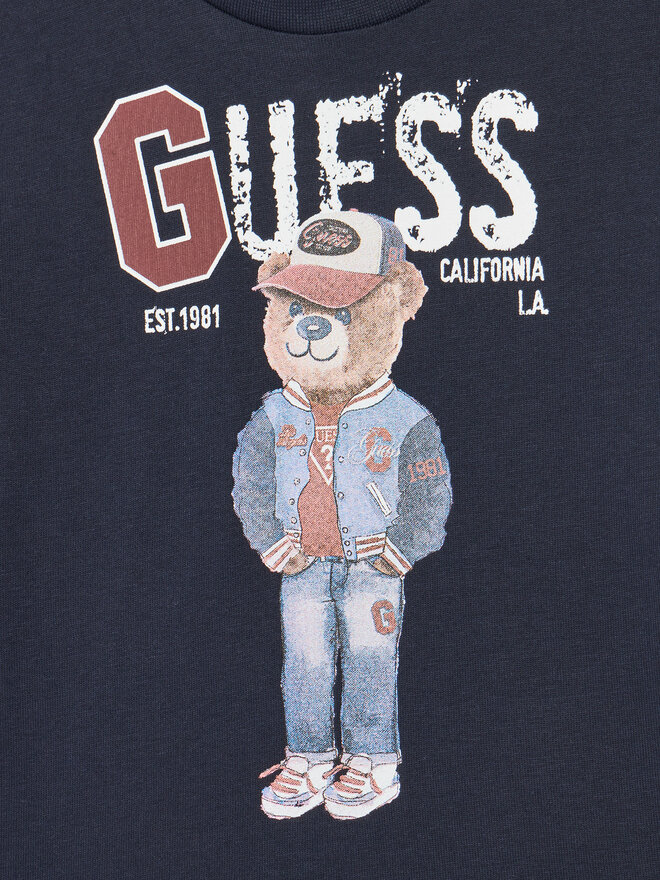 Guess Guess Marškinėliai N5YI22 K8HM4 Tamsiai mėlyna Regular Fit