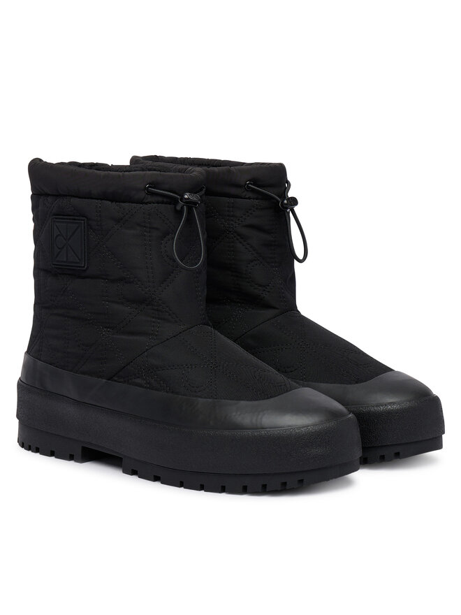 Calvin Klein Schneeschuhe Calvin Klein Vulc Flatform Snowboot Nyl Aop HW0HW03437 Schwarz
