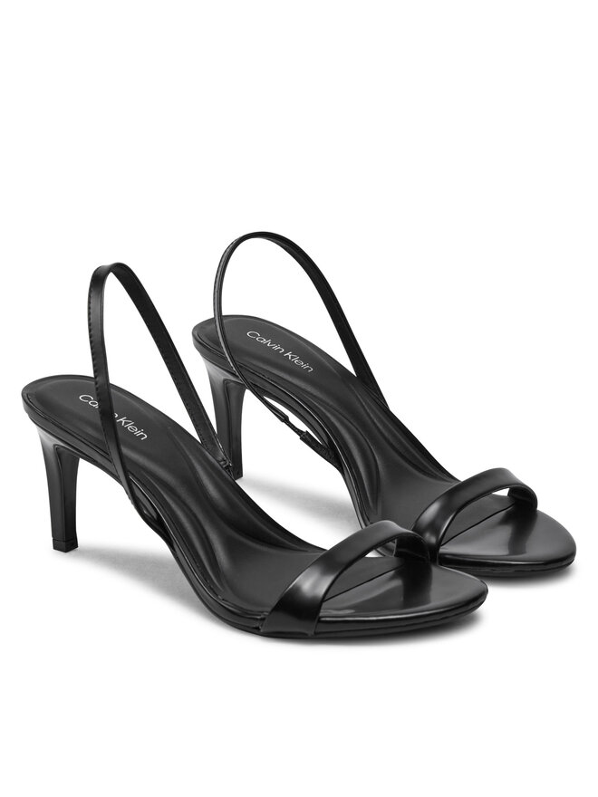 Calvin Klein Sandali Calvin Klein Heel D'Orsay Sandal 70 - Brush L HW0HW02265 Črna