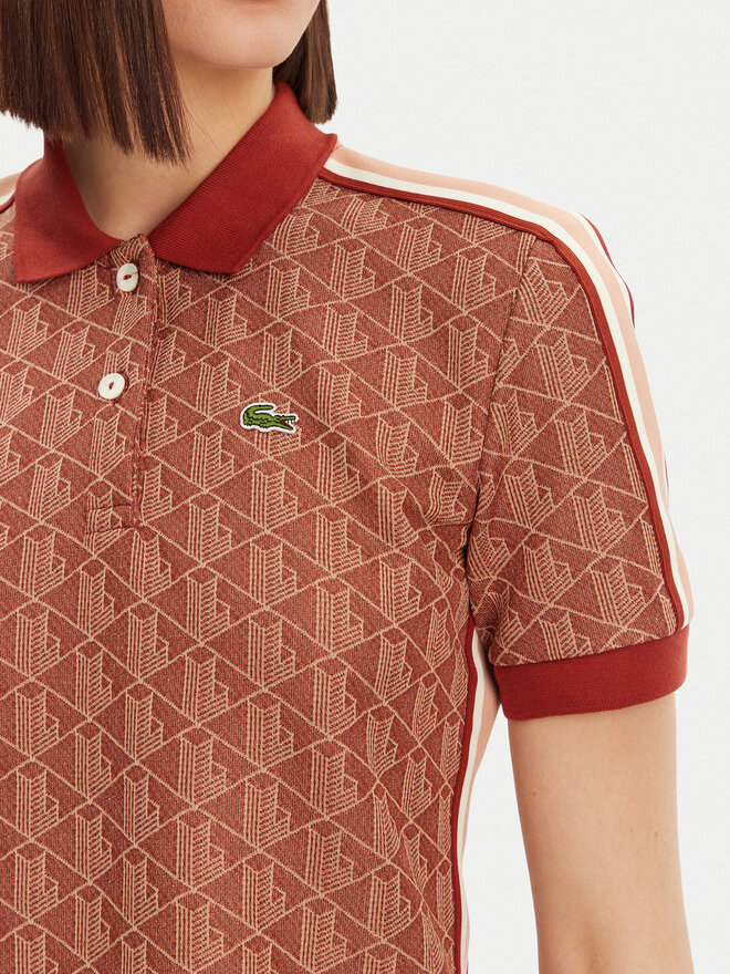 Lacoste Lacoste Polo majica DF3364 Rjava Slim Fit