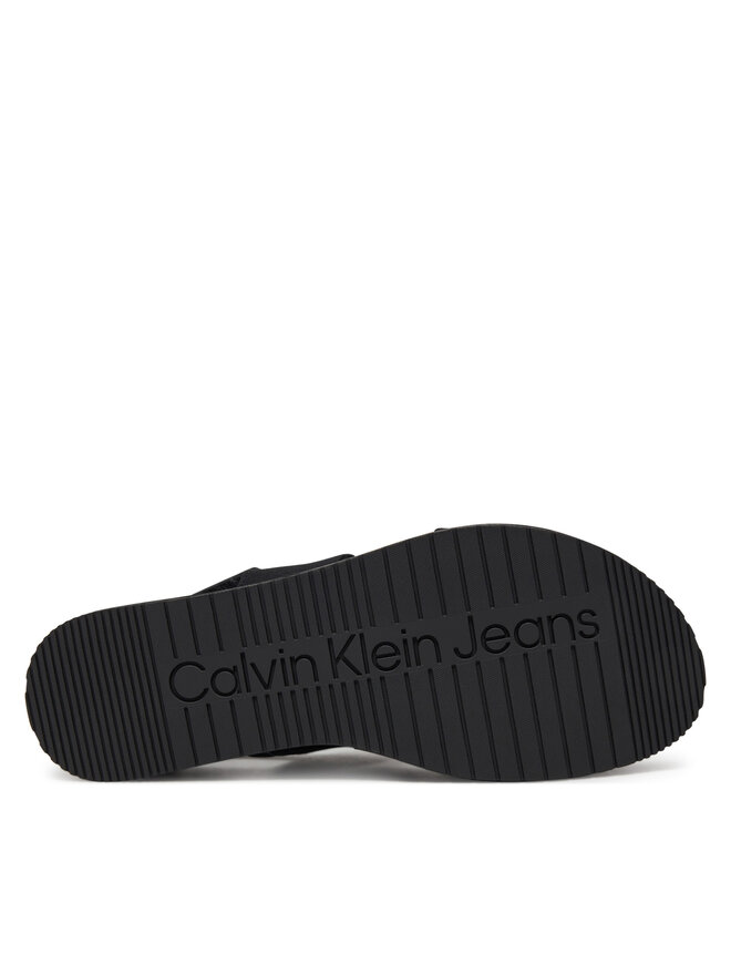 Calvin Klein Jeans Sandały Calvin Klein Jeans Flatform Sandal Sling In YW0YW01788 Czarny