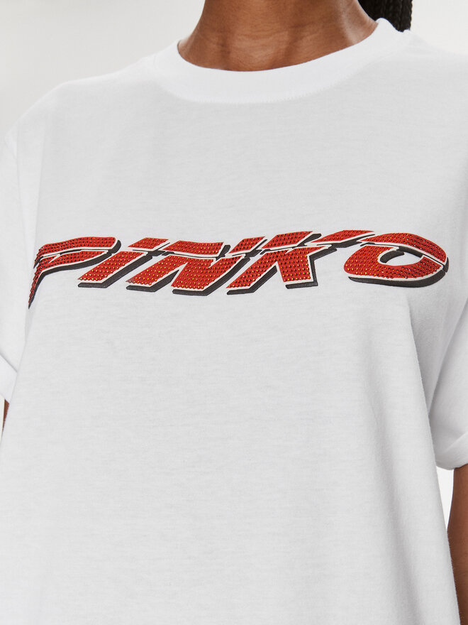 PINKO PINKO Camiseta 103138 A1P7 Blanco Relaxed Fit