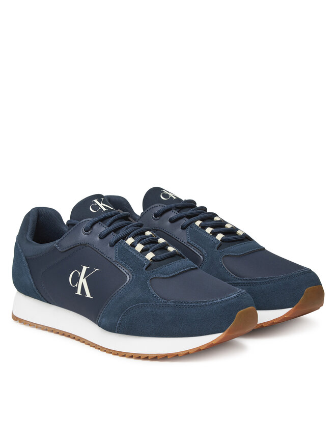 Calvin Klein Jeans Снікерcи Calvin Klein Jeans Retro Runner Sock Lace Up Ny-Su YM0YM01326 Cиній