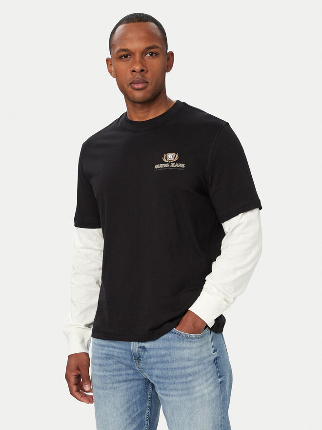 Guess Jeans Guess Jeans Longsleeve M6YI04 K3644 Чорний Regular Fit