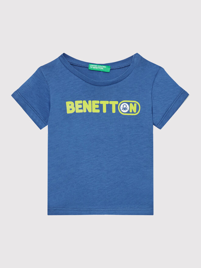 United Colors Of Benetton United Colors Of Benetton Marškinėliai 3I1XG102N Mėlyna Regular Fit