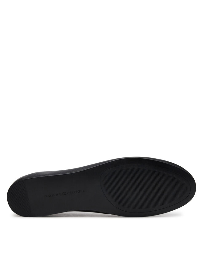 Tommy Hilfiger Μπαλαρίνες Tommy Hilfiger Th Hardware Leather Ballerina FW0FW08654 Μαύρο