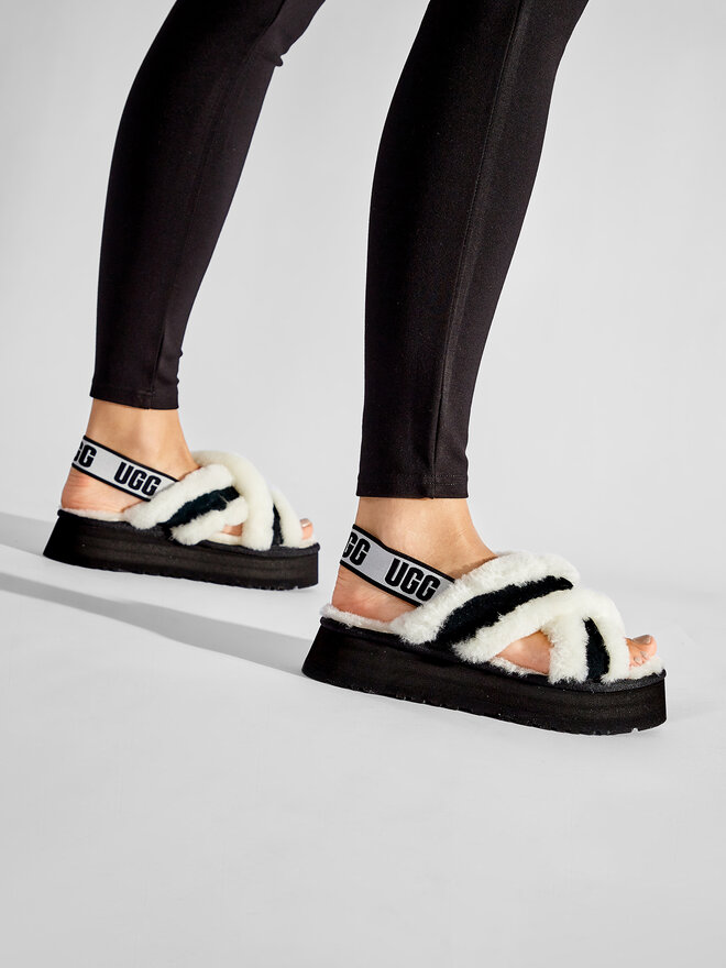 Ugg Hausschuhe Ugg W Disco Cross Slide 1121550 Weiß