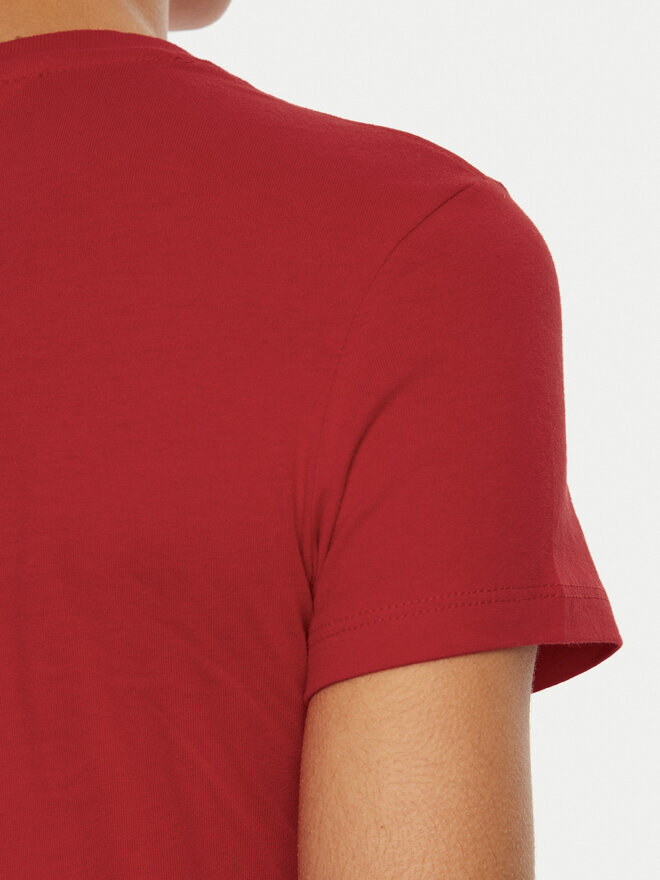 Tommy Jeans Tommy Jeans T-Shirt Linear DW0DW18398 Rot Slim Fit