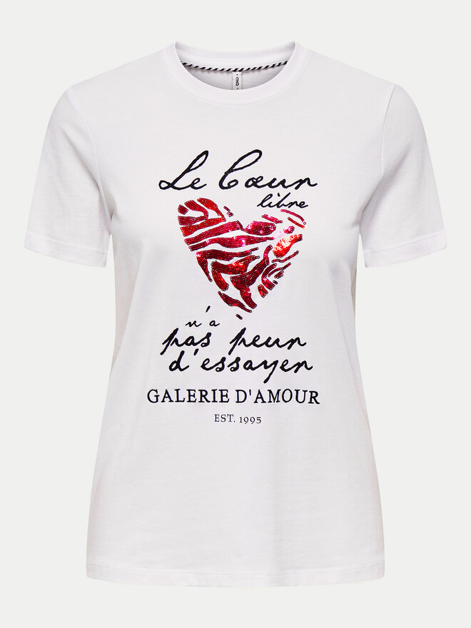 ONLY ONLY Футболка Kita 15332698 Білий Regular Fit