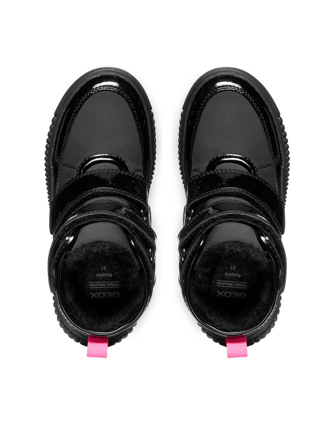 Geox Schnürschuhe Geox J Laquinny Girl B Abx J661JB 0HHFU C9B8L S Schwarz