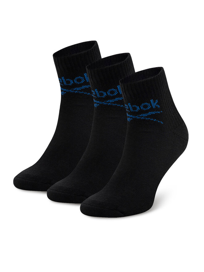 Reebok Set di 3 paia di calzini lunghi unisex Reebok R0255-SS24 (3-pack) Nero