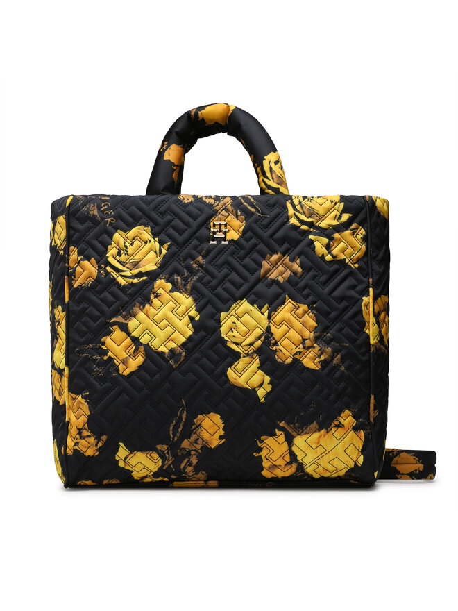 Tommy Hilfiger Rankinė Tommy Hilfiger Flow Tote Floral AW0AW14380 Juoda