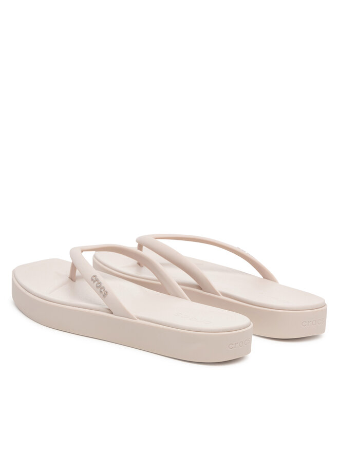 Crocs В'єтнамки Crocs Miami Square Flatform Flip 214161 Кремовий