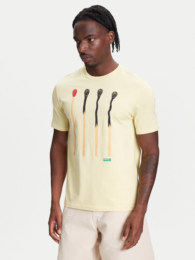United Colors Of Benetton United Colors Of Benetton Camiseta 3BL0U10AG Beis Relaxed Fit