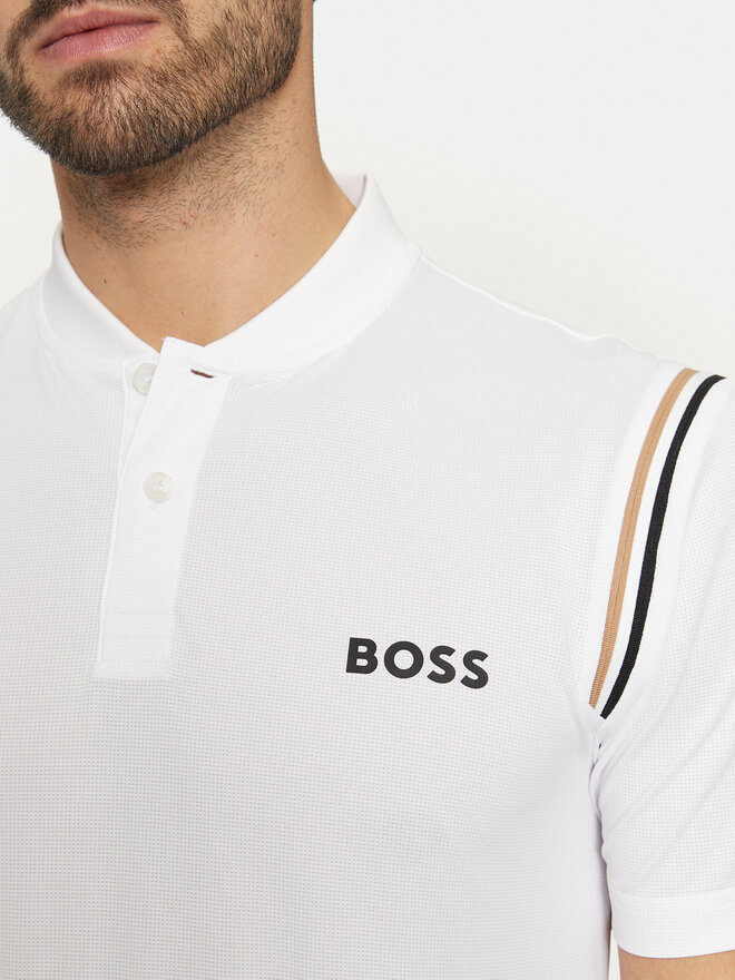 BOSS BOSS Camiseta Pariq 50534347 Blanco Slim Fit
