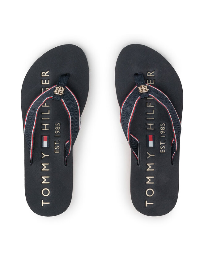 Tommy Hilfiger Flip-flops Tommy Hilfiger Th Hardware Flat Beach Sandal FW0FW06421 Sötétkék