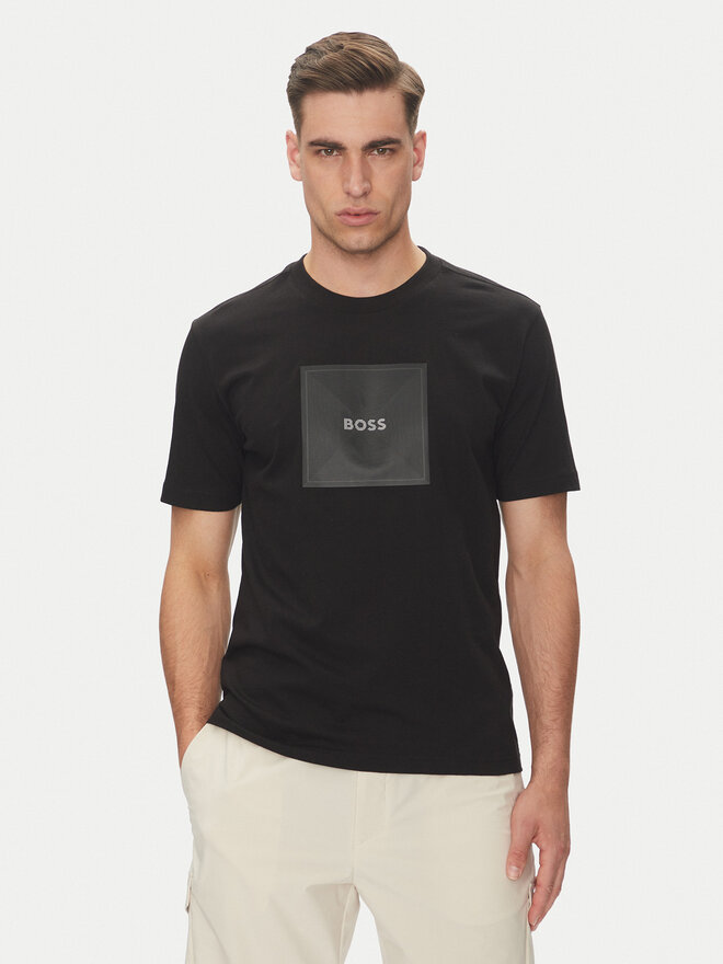 BOSS BOSS Camiseta Logo 50538096 Negro Regular Fit