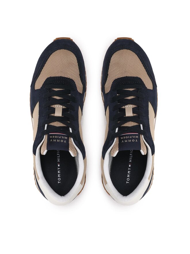 Tommy Hilfiger Laisvalaikio batai Tommy Hilfiger Runner Evo Mix FM0FM04478 Tamsiai mėlyna