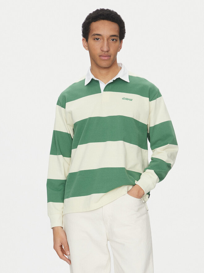 Vans Vans Polo majica Ward Stripe VN000KU8 Zelena Regular Fit