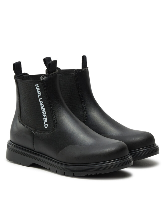Karl Lagerfeld Kids Kotníková obuv s elastickým prvkem Karl Lagerfeld Kids Z30365 M Černá