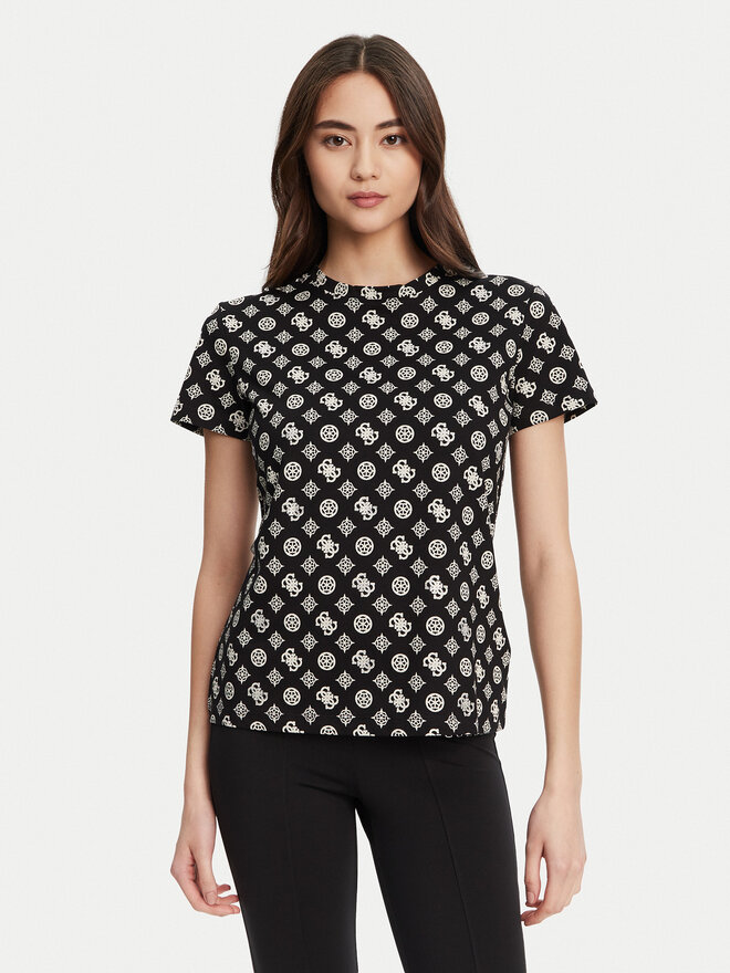 Guess Guess T-Shirt V5YI04 I3Z14 Schwarz Regular Fit