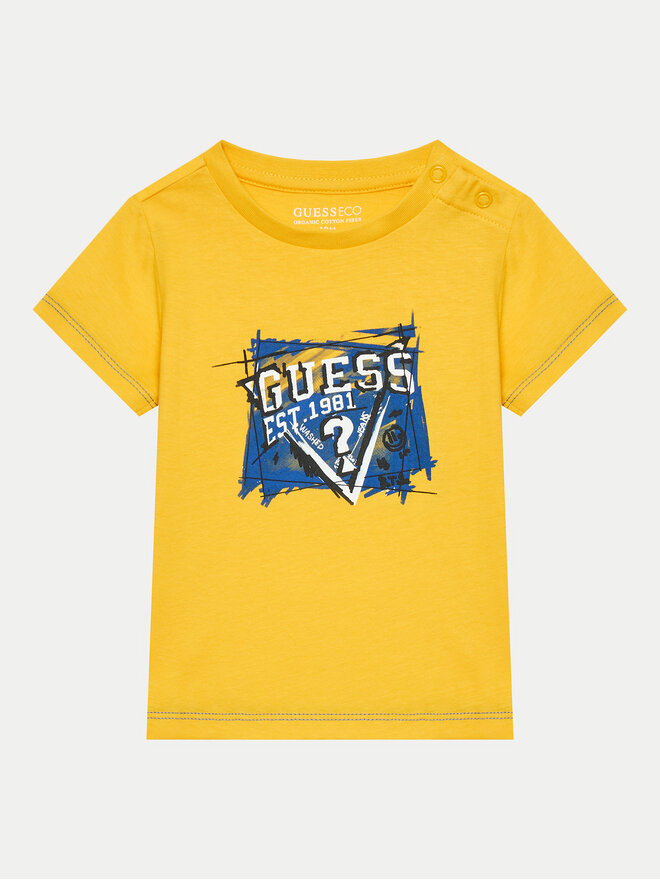 Guess Guess Camiseta N4YI00 K8HM4 Amarillo Regular Fit