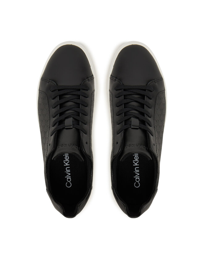 Calvin Klein Superge Calvin Klein Low Pro Cups Lace Up Lth Aop HW0HW02817 Črna