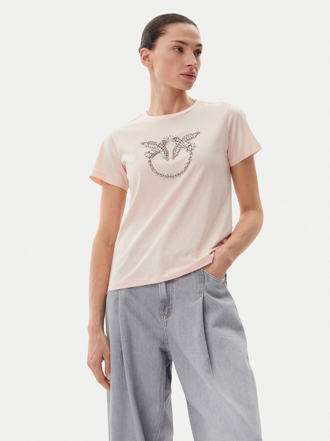 PINKO PINKO Camiseta Quentin 100535 A2G7 Rosa Regular Fit
