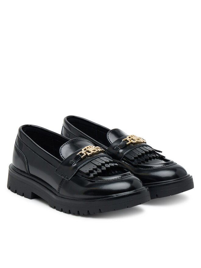 Tommy Hilfiger Halbschuhe Tommy Hilfiger Low Cut Shoe T3A4-34011-1453 S Schwarz