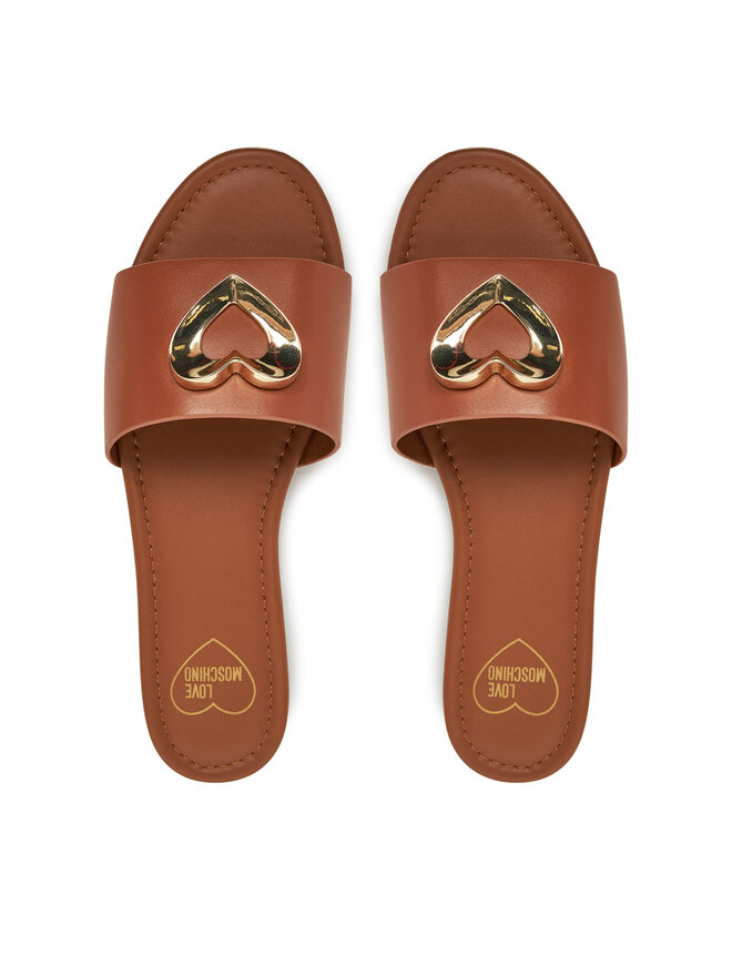 LOVE MOSCHINO Klapki LOVE MOSCHINO JA28161G0MIA0201 Brązowy