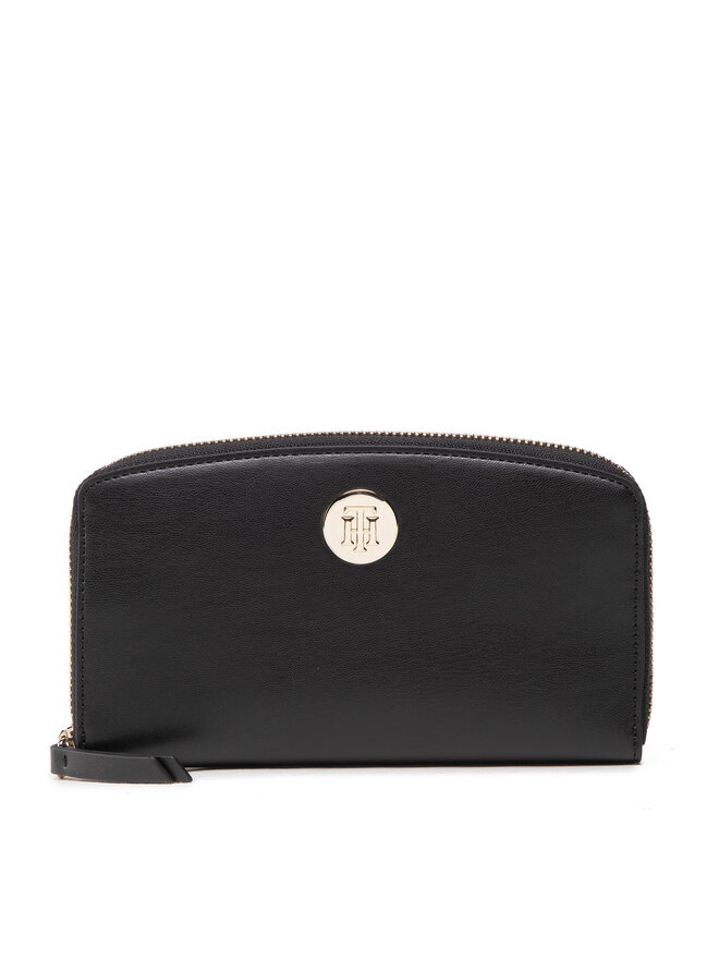 Tommy Hilfiger Veľká dámska peňaženka Tommy Hilfiger Th Chic Large Za AW0AW13649 Čierna