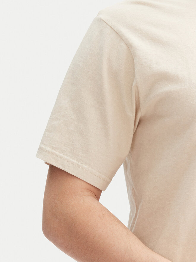 INDICODE INDICODE T-Shirt Carlsin 41-121 Μπεζ Regular Fit