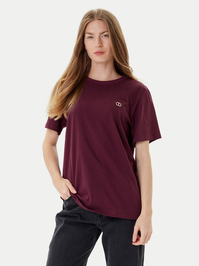 TWINSET TWINSET Camiseta 252TP2057 Guinda/burdeos Loose Fit