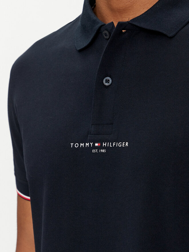 Tommy Hilfiger Tommy Hilfiger Pólóing Logo MW0MW34841 Sötétkék Regular Fit