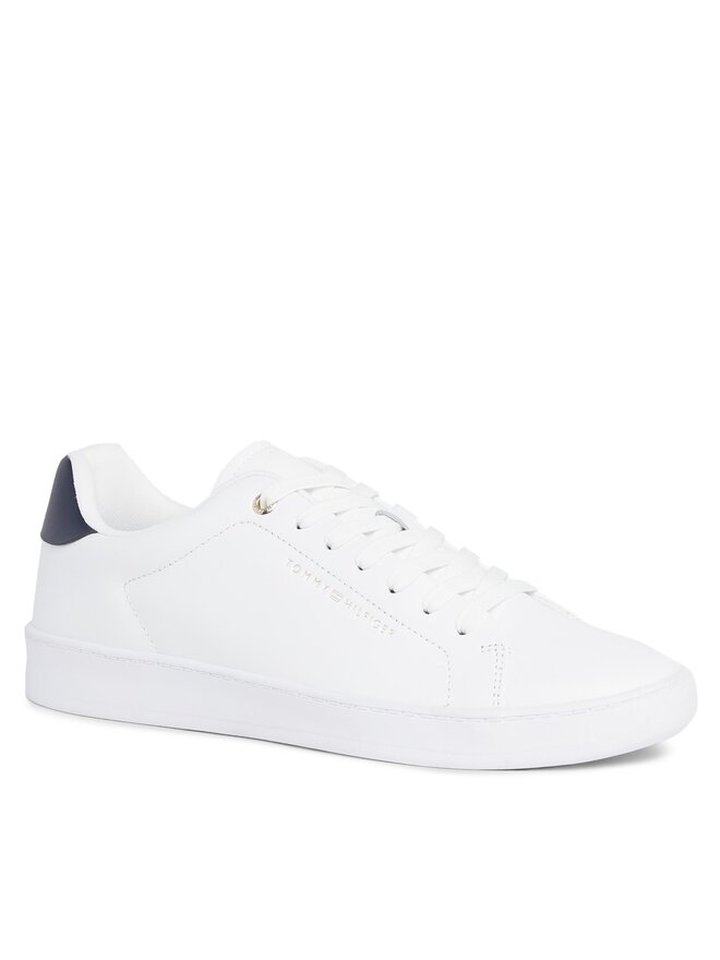 Tommy Hilfiger Laisvalaikio batai Tommy Hilfiger Court Cupsole Leather Gold FM0FM04829 Balta