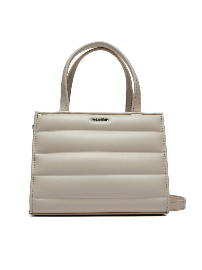 Handtasche Calvin Klein Line Quilt Mini Tote K60K612116 Grau eschuhe
