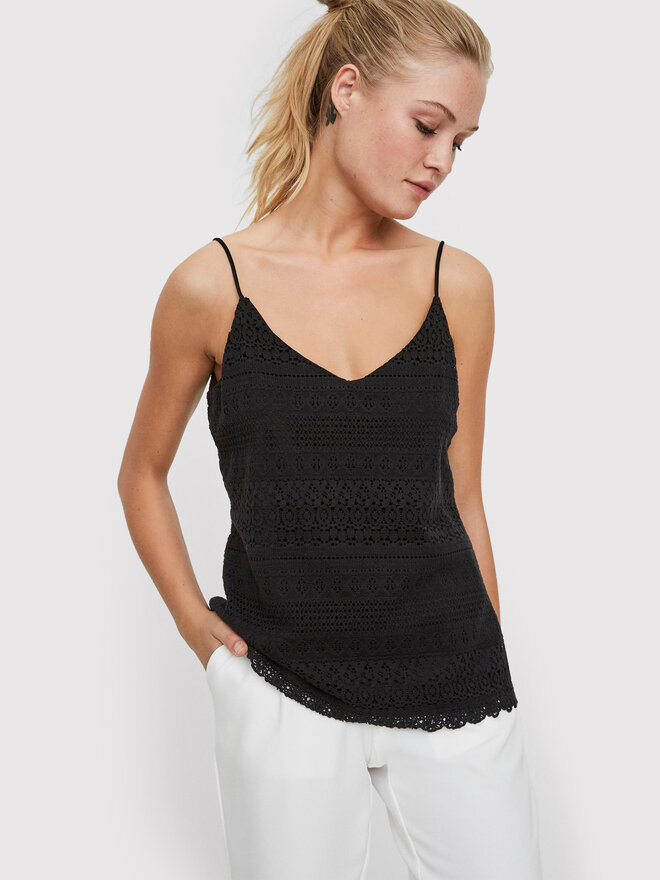 Vero Moda Vero Moda Τοπ Honey 10190150 Μαύρο Regular Fit