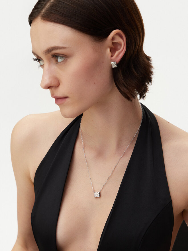 Guess Naszyjnik Guess JUBN05 170JW Srebrny