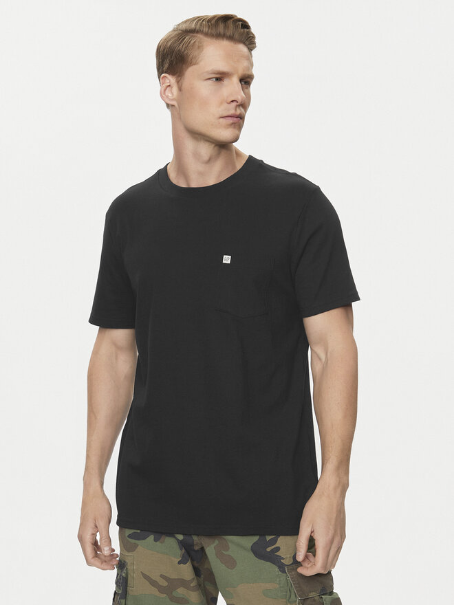 Gap Gap Marškinėliai 857901-05 Juoda Regular Fit