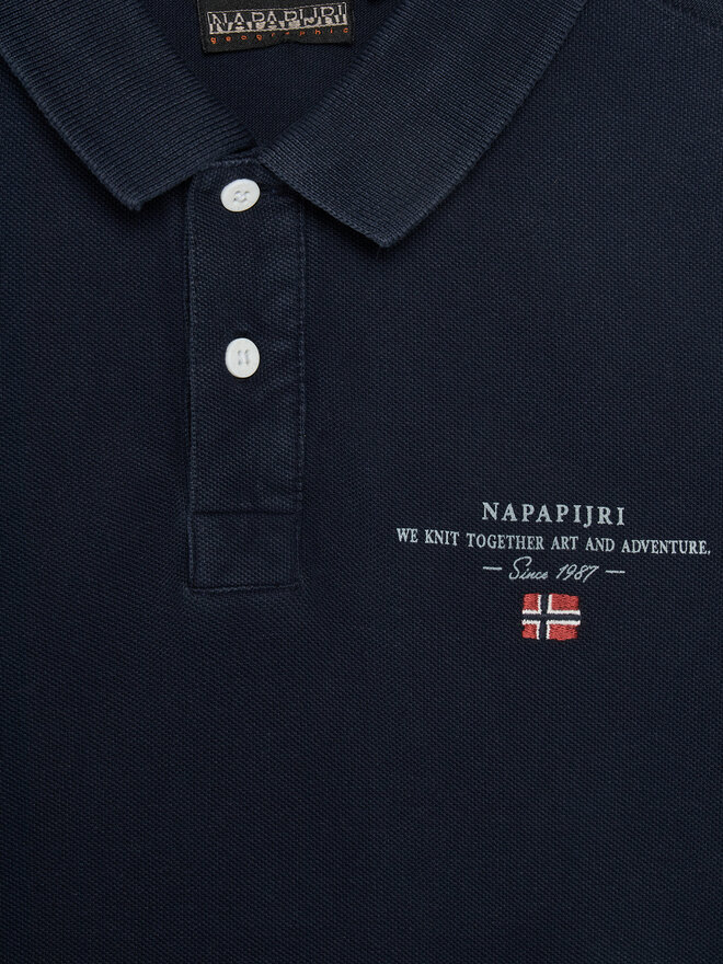 Napapijri Napapijri Polo marškinėliai Elbas 5 NP0A4G4N1761 D Tamsiai mėlyna Regular Fit