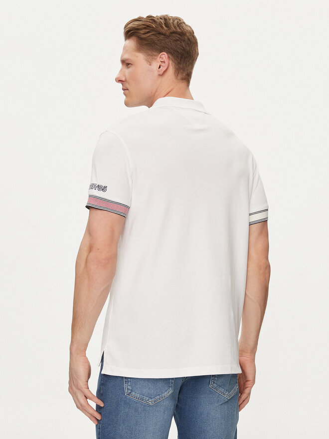Tommy Hilfiger Tommy Hilfiger Poloshirt Flag MW0MW34780 Weiß Slim Fit