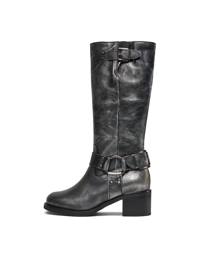 Bronx Kozaki Bronx High boots 14291-M Czarny