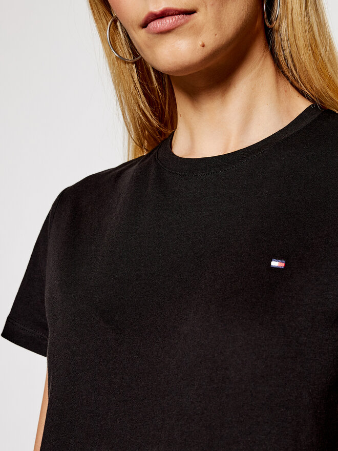 Tommy Hilfiger Tommy Hilfiger T-Shirt Heritage Crew WW0WW22043 Μαύρο Regular Fit