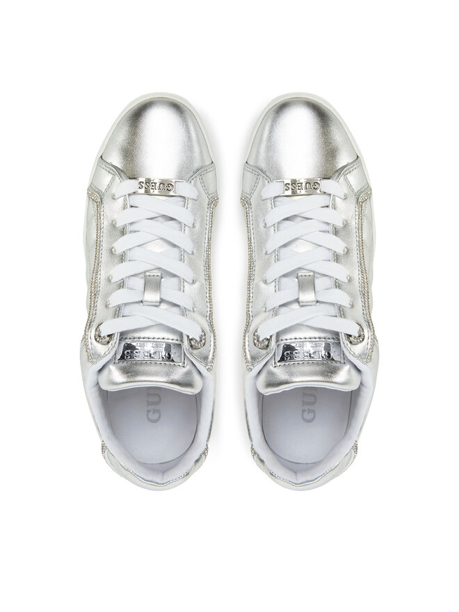 Guess Sneakersy Guess FLPGRA ELE12 Srebrny