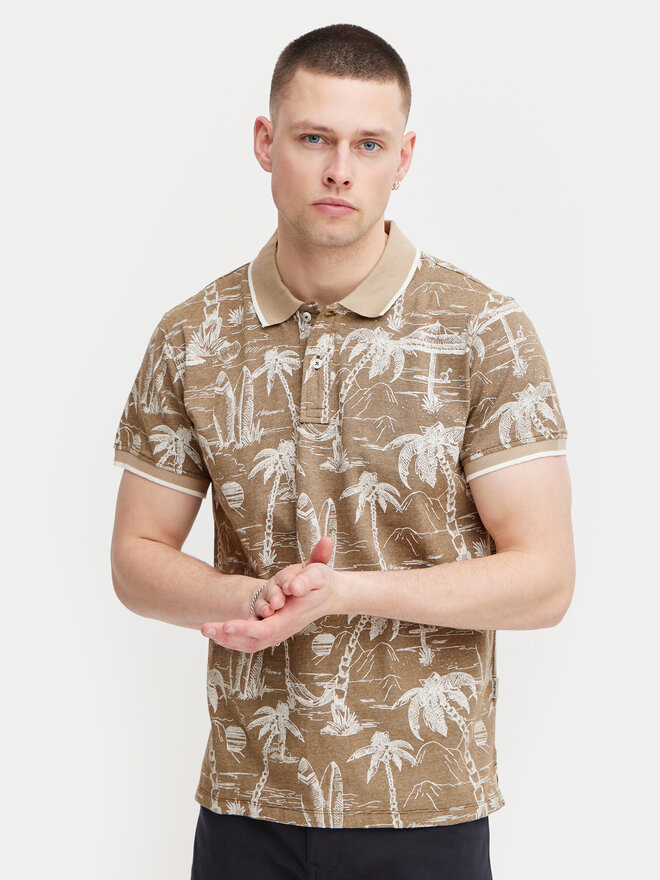 Blend Blend Polo marškinėliai 20716905 Smėlio Regular Fit
