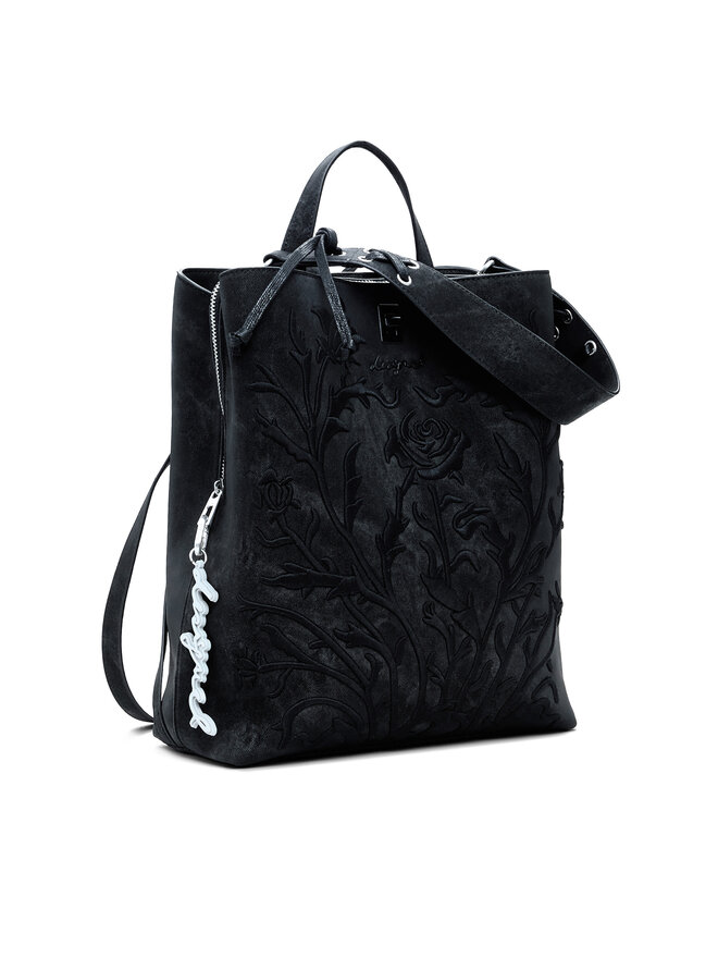 Desigual Τσάντα Desigual Romeo Floral Total B 25WAKP06 Μαύρο