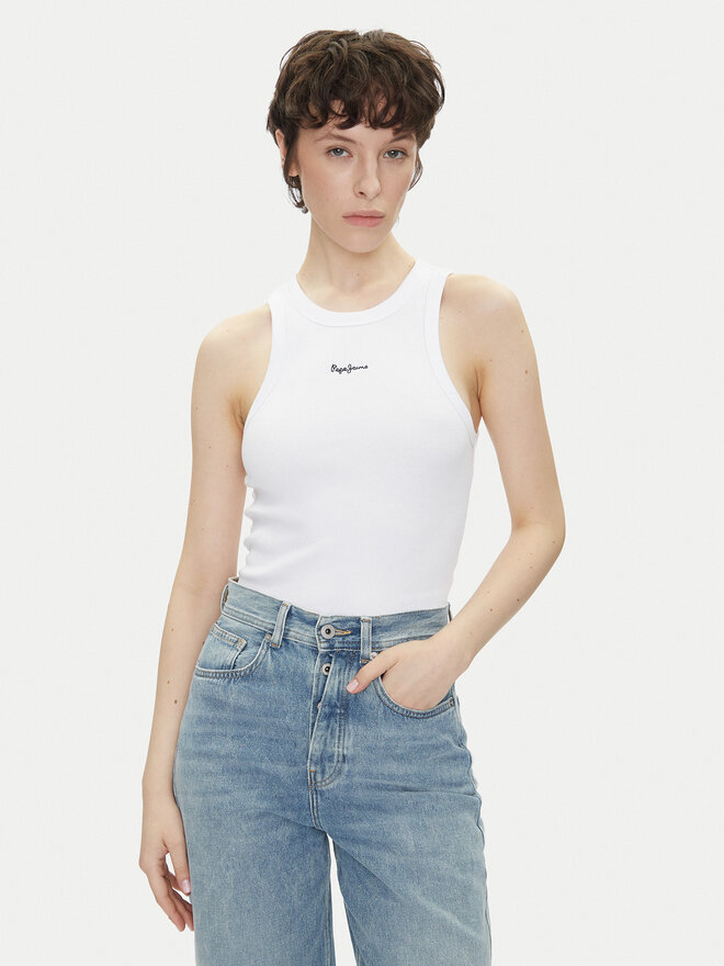 Pepe Jeans Pepe Jeans Τοπ Marian PL506035 Λευκό Slim Fit